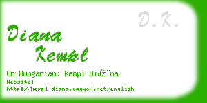 diana kempl business card